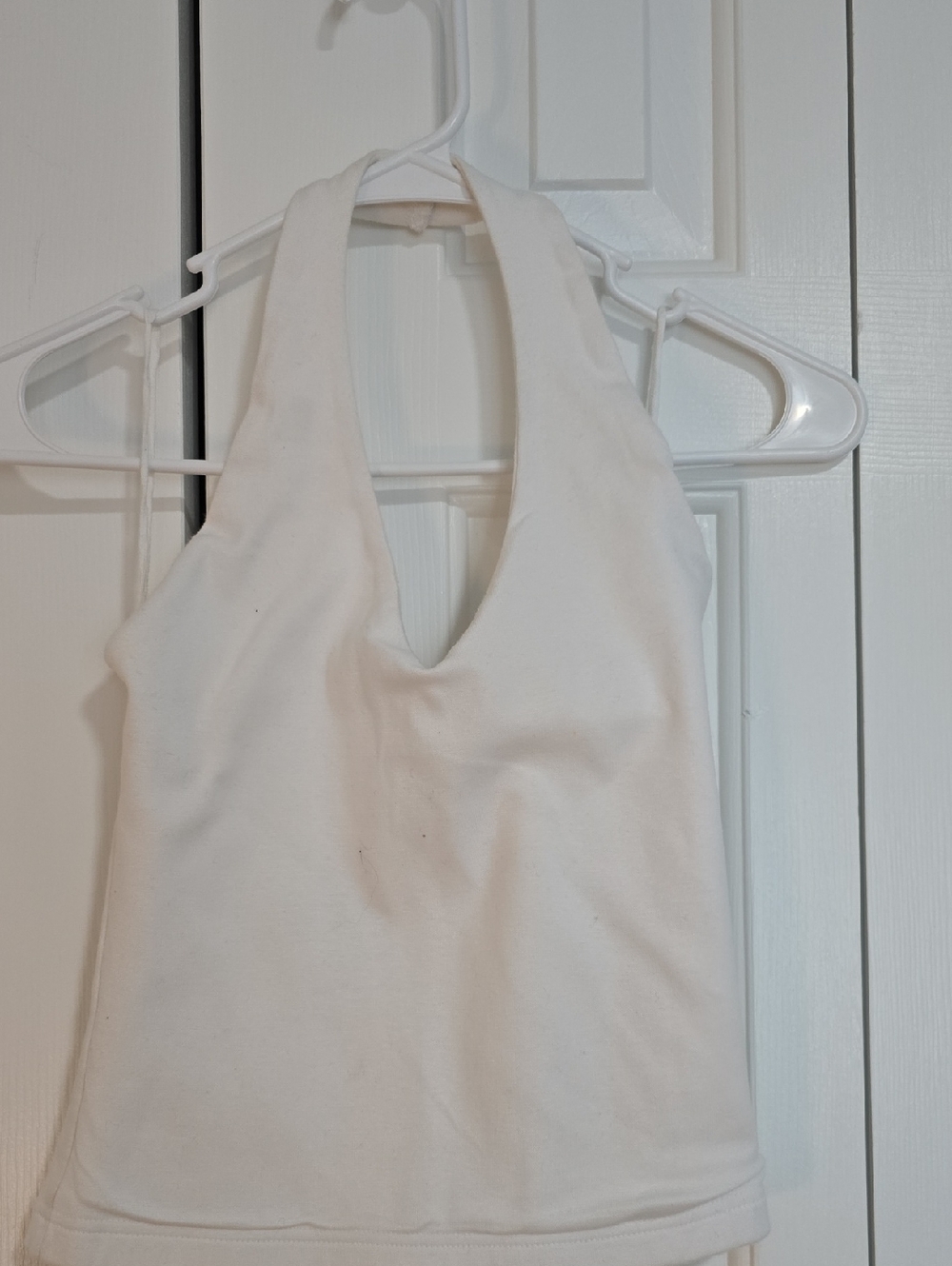White Halter Tank Top - Women